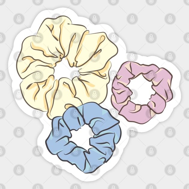 cute hair scrunchie Sticker by princessmi-com